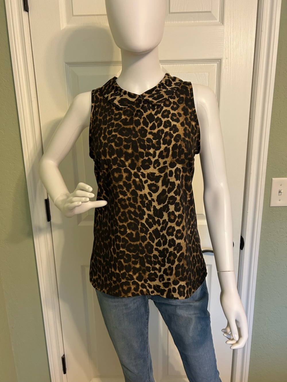 Ann Taylor Leopard Print Sleeveless Camisole - Brown & Black